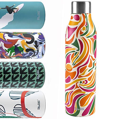 IBILI Surf Thermos Flask with Double Wall, Sa,ba, 500 ml, 18/10 Stainless Steel, Double Wall, Reusable, Samba