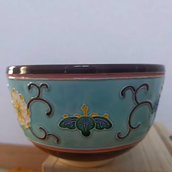 Amazon.co.jp: 茶道具 抹茶茶碗 中村翠嵐 作 紫交阯 桐菊 表千家