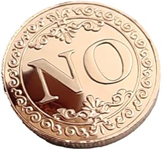 Dellefuture YES or NO Commemorative Coin, Letters Relief Mental Collective Souvenir for Home Decoration Golden