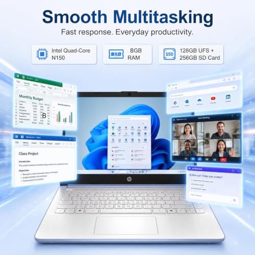 Image of HP 14-inch Laptop Ultra Light - 1-Y Office 365, Long Battery Life, Wi-Fi 6