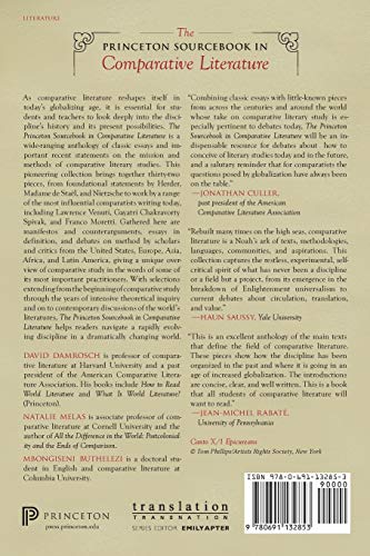 The Princeton Sourcebook In Comparative Literature: From The European Enlightenment To The Global Present (Translation/Transnation, 22) #TOP1