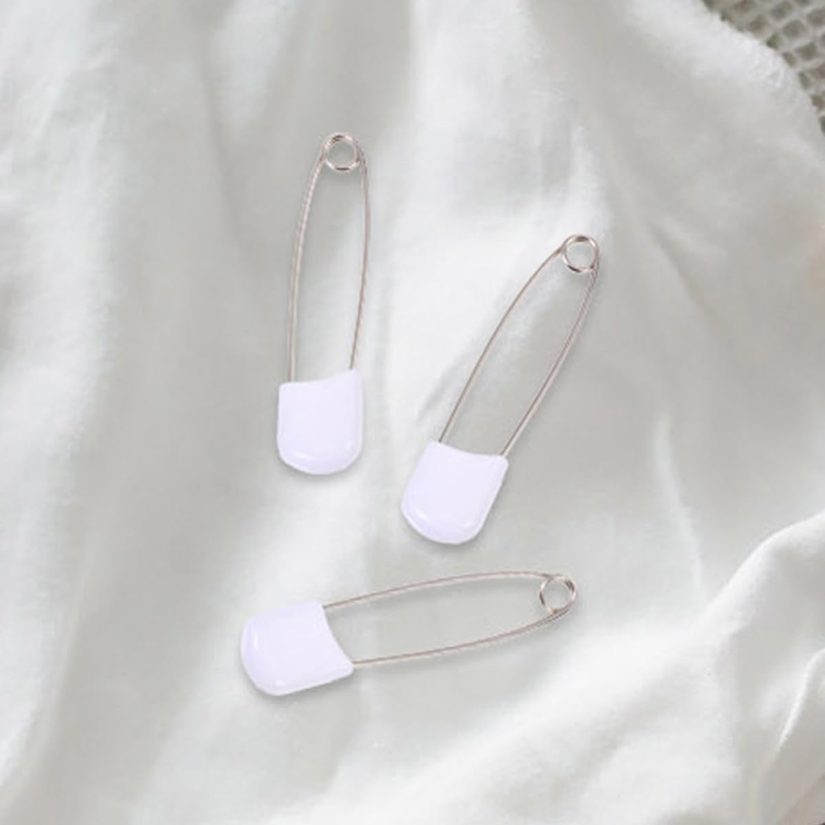 NOLITOY 30 Pcs Épingles à Nourrice Grosse Taille pour Couches Lavables, de Sécurité pour Bébé en Alliage de Zinc et PP, Fiable et Facile à Utiliser pour Couches et Lingettes