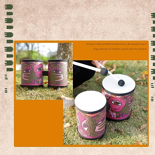 Tambour bongo bois indien portable instrument percussion petit et facile