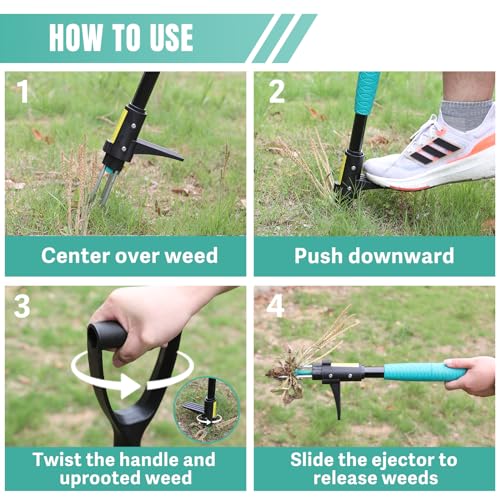 Breeze Touch BT-WEEDER-PJ 39 Inch Weed Pulling Tool, 3-Claw Detachable Weed Puller Tool thumb #5