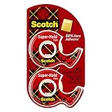 Scotch Super-Hold Tape, 2 Rolls, Transparent Finish, 50% More Adhesive, Trusted Favorite, 3/4 x 600 Inches, Dispensered (198DM-2)