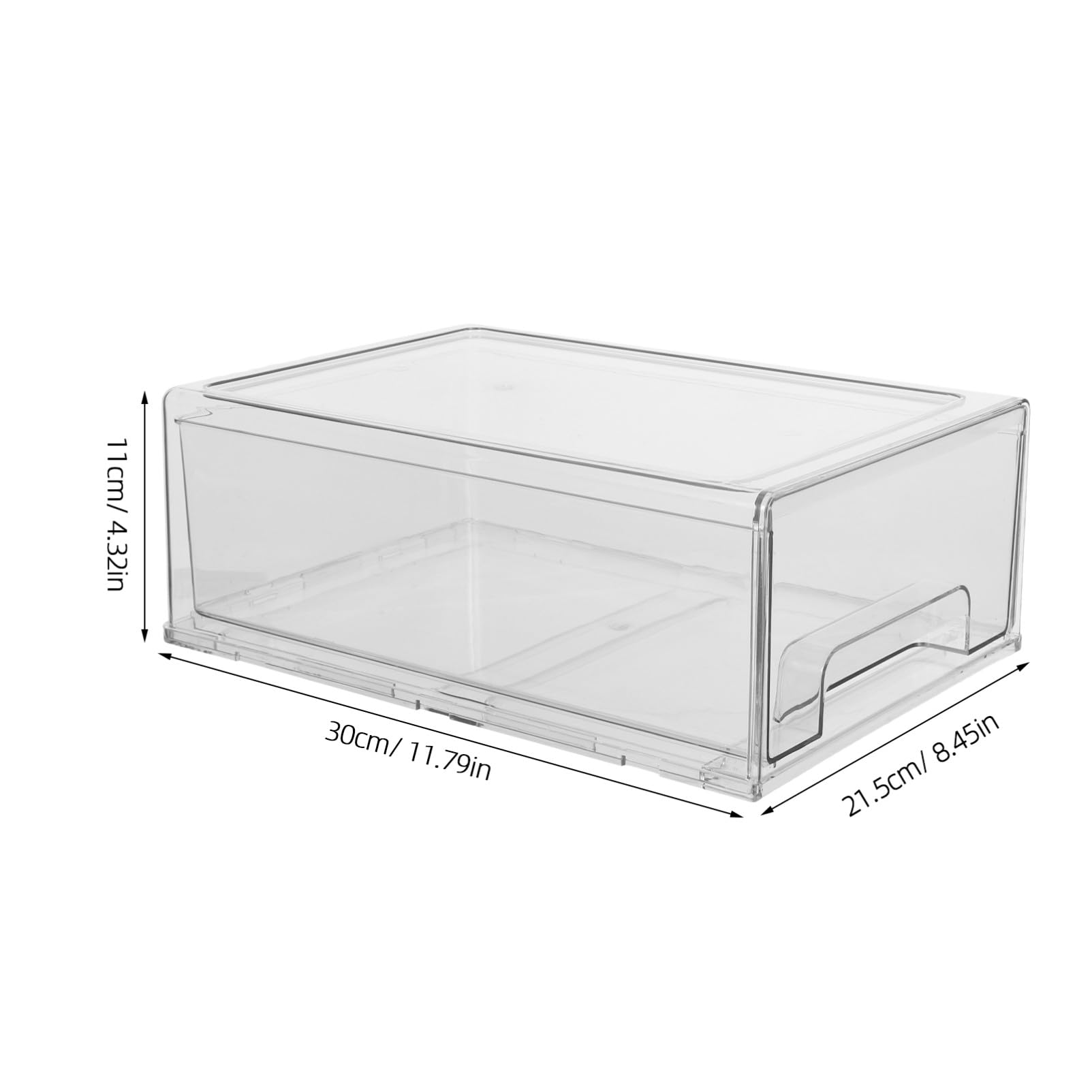 Caja de Almacenamiento Transparente Apilable de Acrílico Organizador de Tocador para Cosméticos y Joyas Contenedor de Escritorio para Papelería de Oficina