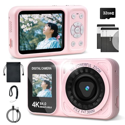 Amazon | デジタルカメラ 4K 6400万画素 30FPS デジカメ【IPS デュアル
