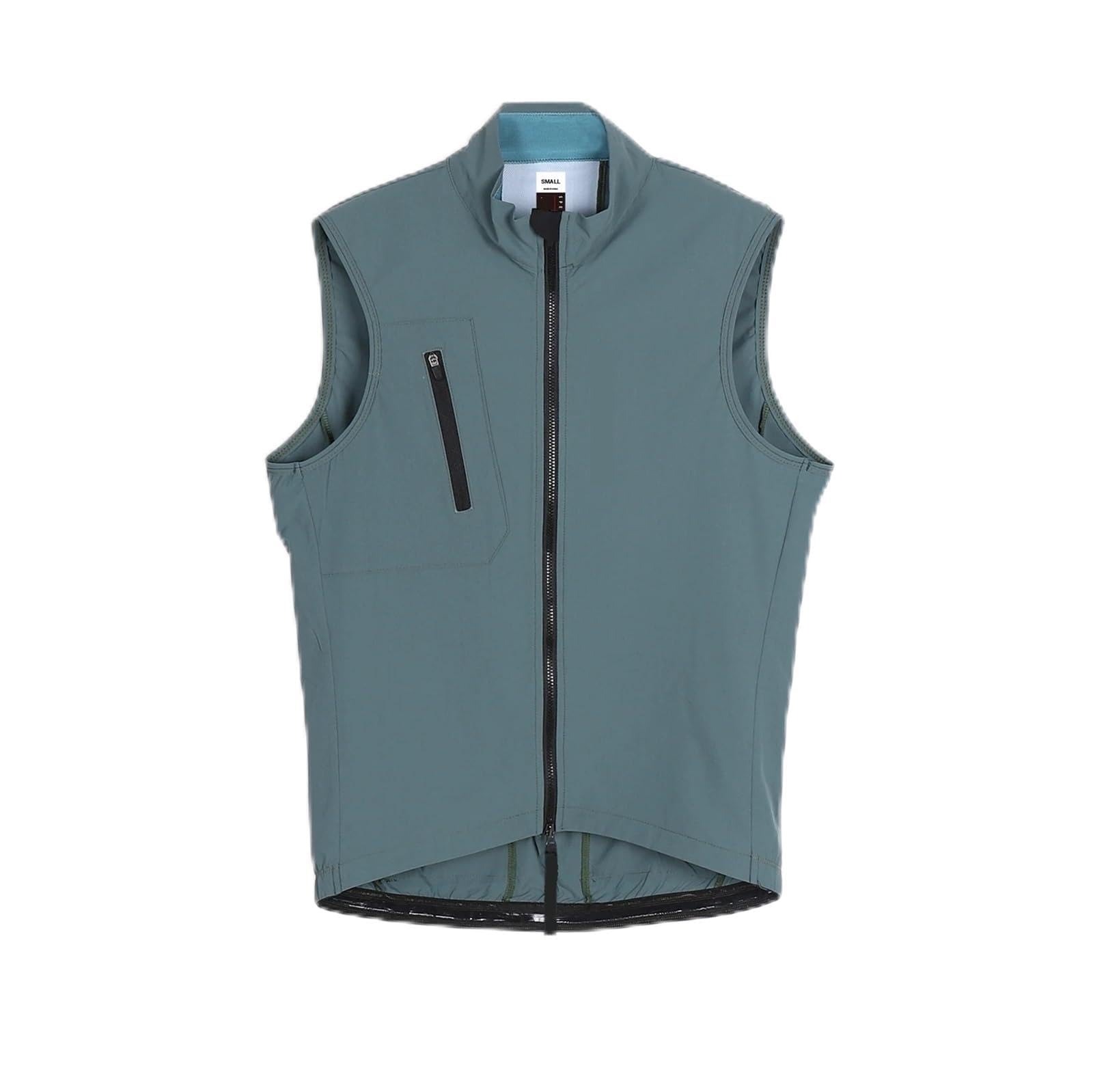 Chaleco Ciclismo Chaleco clásico ligero y resistente al viento for ciclismo for todas las estaciones, tejido elástico for hombre con cremallera bidireccional