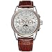 FORSINING Men's Automatic Self Winding Moon Phase Watch with Brown Leather Strap Analogue Display FSG319M3T4