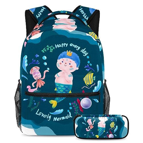 Sac à dos sirène multicolore avec trousse le cadeau idéal pour la rentrée des classes