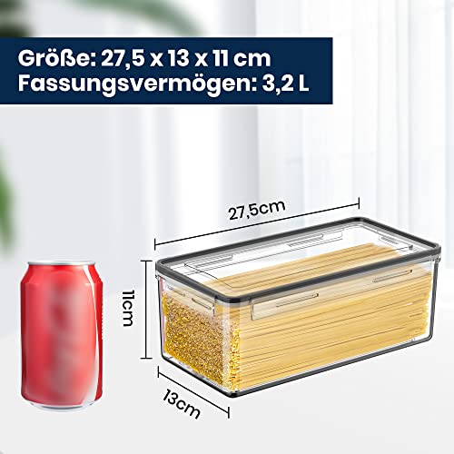 Lufttäta Förvaringsburkar 3,2 l - Set om 4 med Etiketter