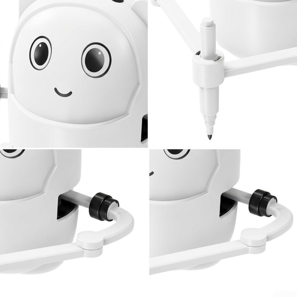 Robot Dessinateur Automatique avec 100 Cartes pour Enfants(White)