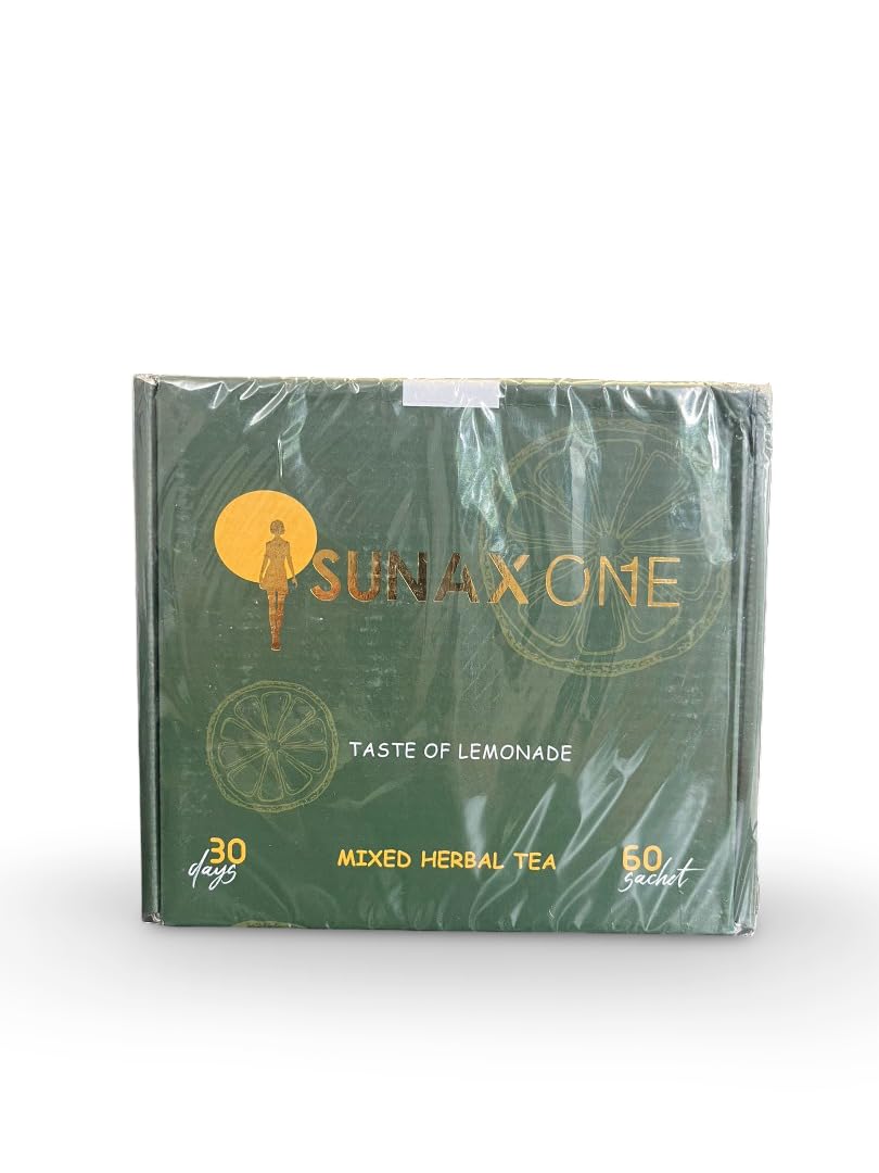 Sunax One – Premium Herbal Tea “Taste of Limonade” mit Grüntee, Stevia & L-Carnitin | Zitronig-herber Kräutertee – 60 Beutel (300g, 30 Tage)