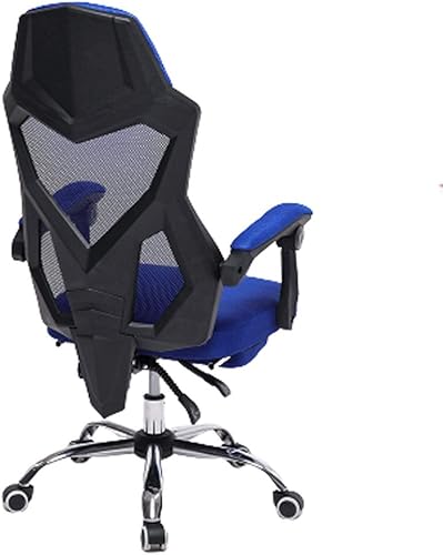 Silla Gamer - Silla giratoria ergonómica ejecutiva de malla para videojuegos, respaldo alto, con reposabrazos fijos y pedales, silla de computadora