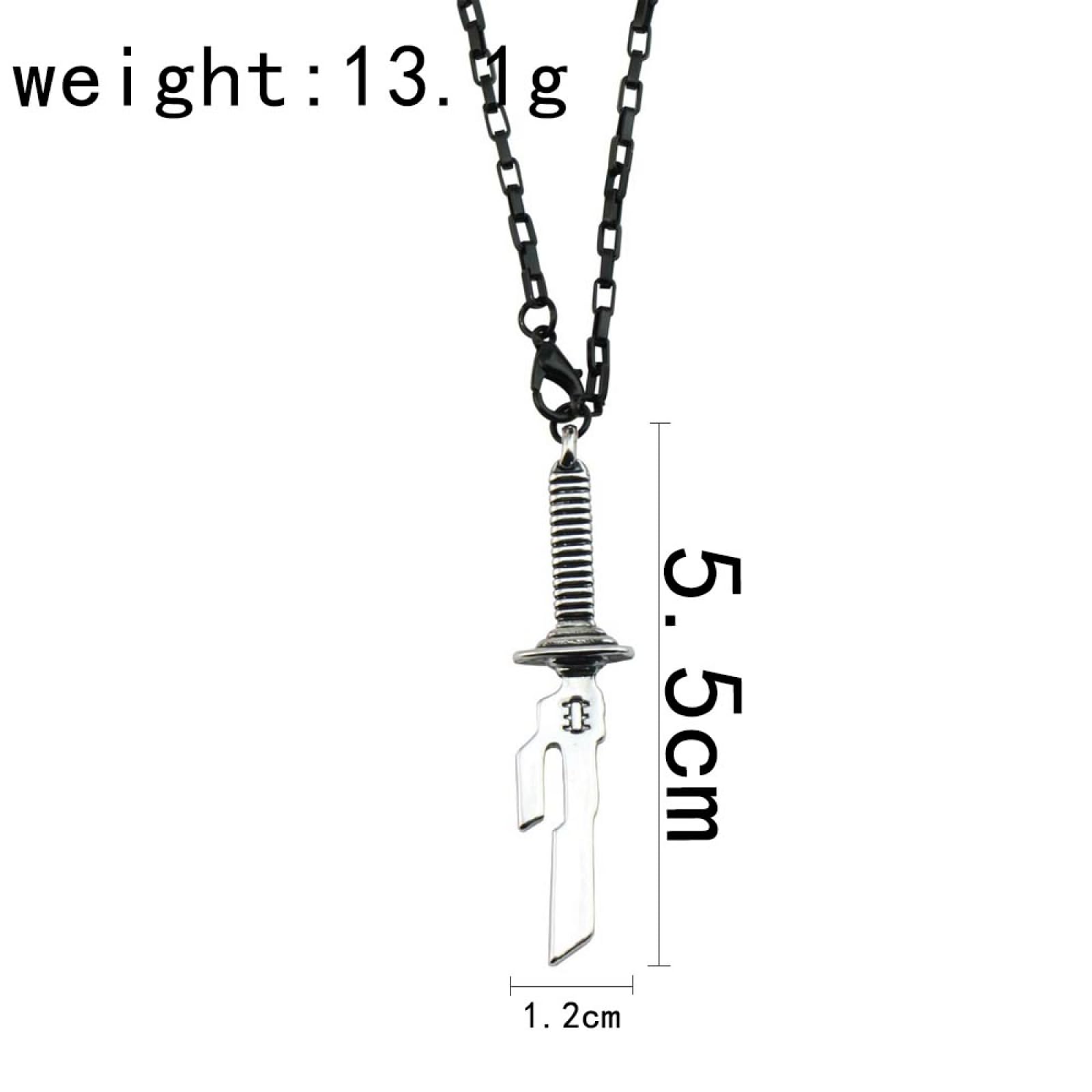 Neutralny naszyjnik wisiorek Jujutsus Kaisen Unisex naszyjnik Fushiguro Toji Retro Punk komiks wisiorek miecz włócznia Tianri nóż choker akcesoria prezentowe regulowana biżuteria prezent