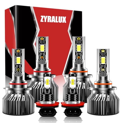 ZYRALUX Compatible for 2009 2010 2011 2012 2013 Toyota Corolla Multi-position Beam Driving Light bulbs, Enhanced Visibility Direct Installation, pack of 6