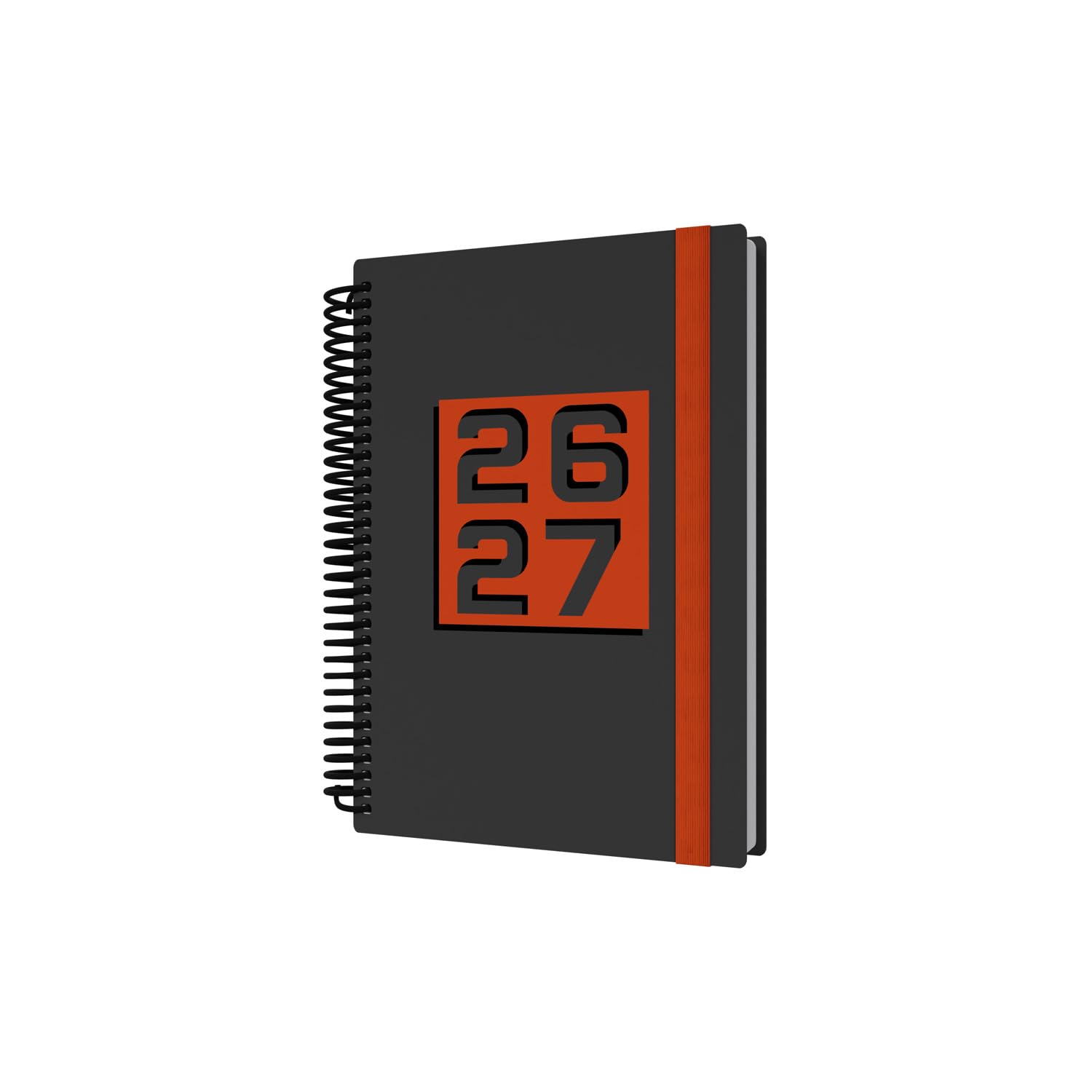 2026-2027 Mid/Academic Year Planner - 13 Month A5 Day-to-Page - Hard Cover - Collins Debden Delta Range Orange (FP51M.44-2627) — image 1