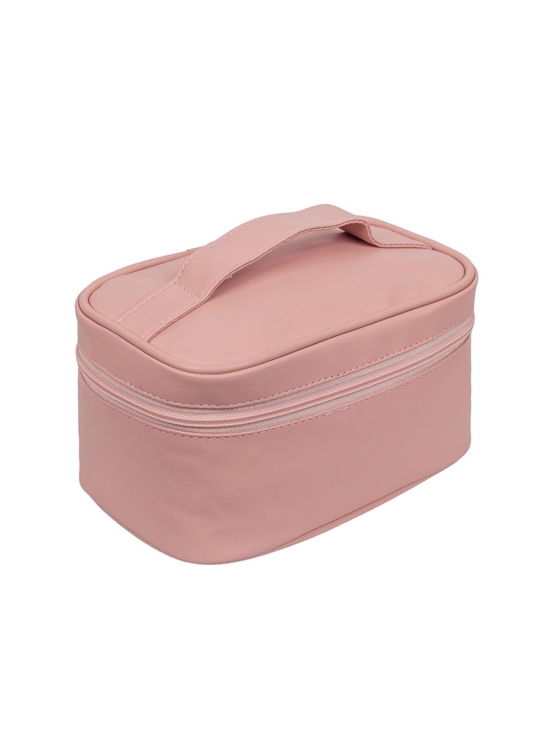 Large Cosmetic Makeup Kit Storage Organizer| Travel Toiletry Vanity Bag with Big Compartment| Makeup Brush Holder|Jewellery Organizer|Waterproof (Pink)-image-27