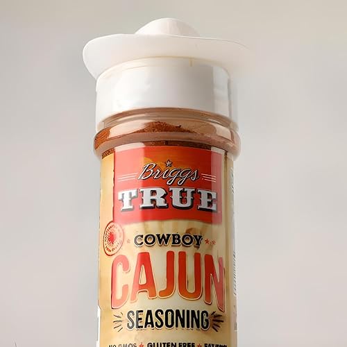 Condimento cajún vaquero  Bajo en sodio, sin gluten  Delicioso, sabroso, consistente, fácil de usar  Condimentos saludables para cocinar y sabor