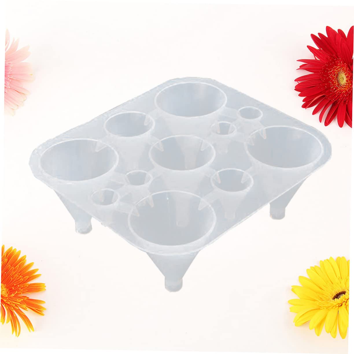 SHINEOFI 2piezas Molde De Silicona Para Repostería Forma De Cono Compartimentos Para Pasteles Fondant y Manualidades Para Hornear y Decorar Postres