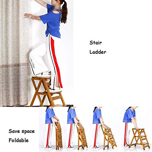 Taburete de escalada DASHADAO escalera de taburete plegable de 2 peldaños para hogar 5