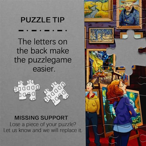 Bboldin Van Gogh Puzzle 1000 Piece Puzzles For Adults, Art Painting Jigsaw Puzzles Starry Night Puzzle thumb #6