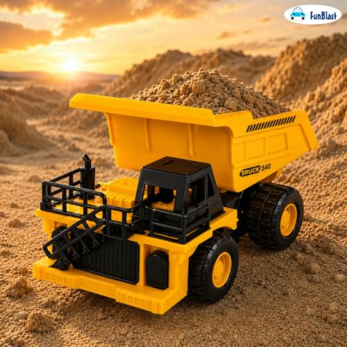Image of FunBlast Pull Back Vehicles Construction Toy Truck, Die Cast Metal Dumper, Friction Power Toy Trucks for 3+ Years Old Boys, Kids and Girl