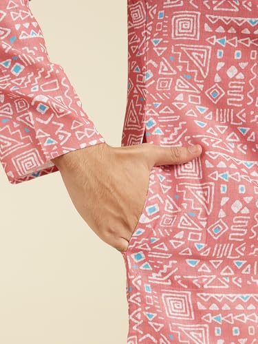 Image of DIWAS BY MANYAVAR Men's Cotton Blend Printed Kurta (1pc)