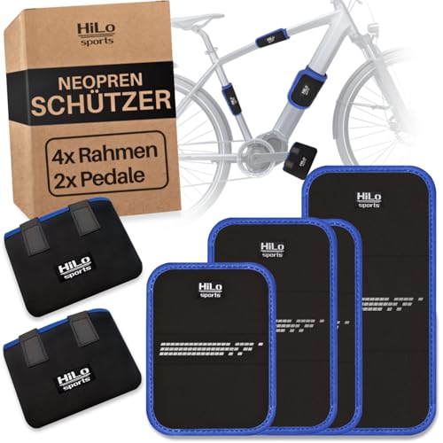 HiLo sports Fahrrad Rahmen- und Transportschutz Set - [4x Rahmenschützer &...