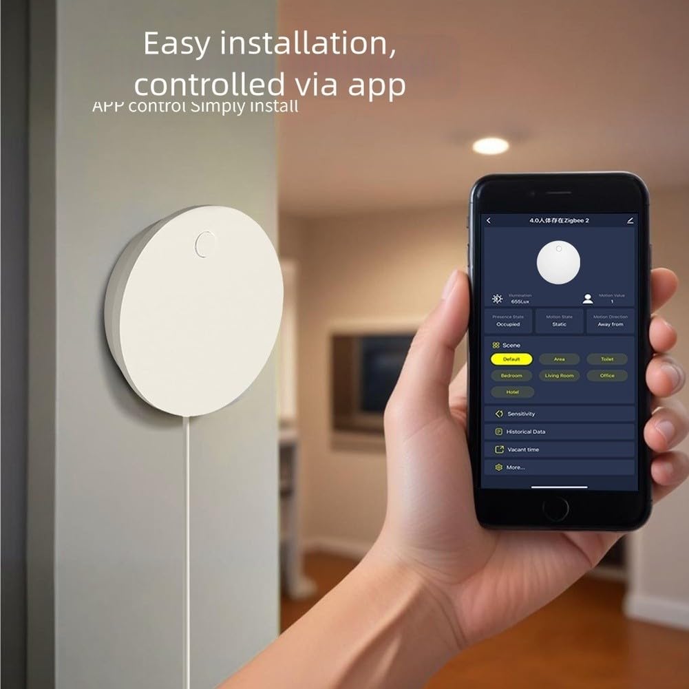 Capteur de présence humaine, pour tuya WiFi 24 GHz onde millimétrique pour détection de mouvement Zigbee pour interrupteur domestique intelligent (pour ZB)