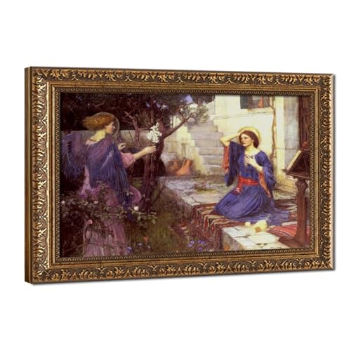 Impression sur toile John William Waterhouse : grand tableau décoratif salon 61x91 cm
