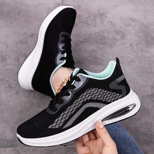 Baskets mode femme chaussures de course légères confortables marche noir 36 - 2