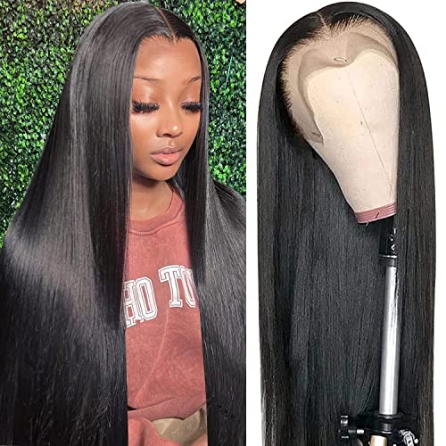 Candeas Straight Lace Front Wigs Human Hair Pre Plucked With Baby Hair 180% Density 13X4 Hd Lace Frontal Wigs Human Hair Brazilian Virgin Human Hair Wigs For Black Women Natural Color (24 In, 13X4 Straight Wigs 180%) #TOP2