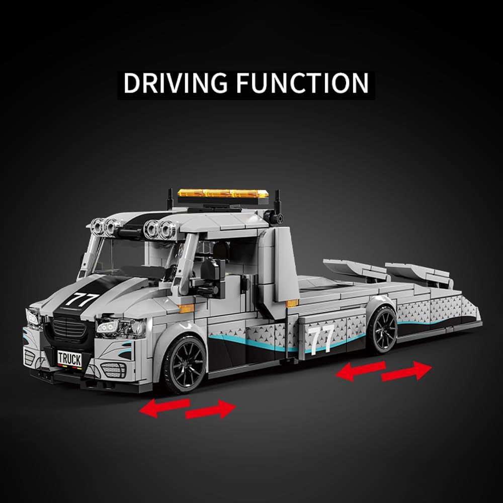 Modified Rescue Truck Building Blocks Set, 672 Pieces Exquisite Brick Vehicle Model, Collectible Construction Kit Creative Assembly Gift for Collectors and Hobbyists