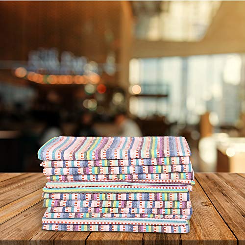 Urban Villa Dinner Napkins Dobby Stripes Cloth Napkins Set Of 12 Pink Multi Color Dinner Napkins 20X20 Inches 100% Cotton Dinner Napkins Over Sized Cloth Napkins With Mitered Corners Dinner Napkins #TOP1