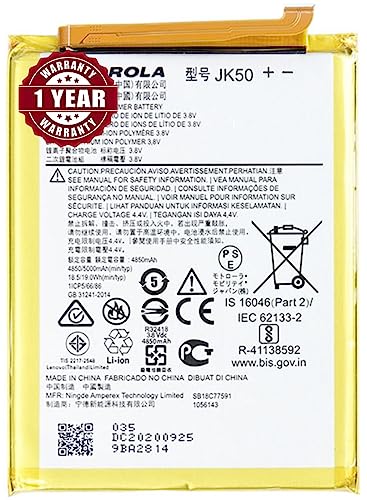 Image of Original JK50 Battery Compatible for Motorola Moto G9 Battery - (5000mAh) - 1 Year Warranty