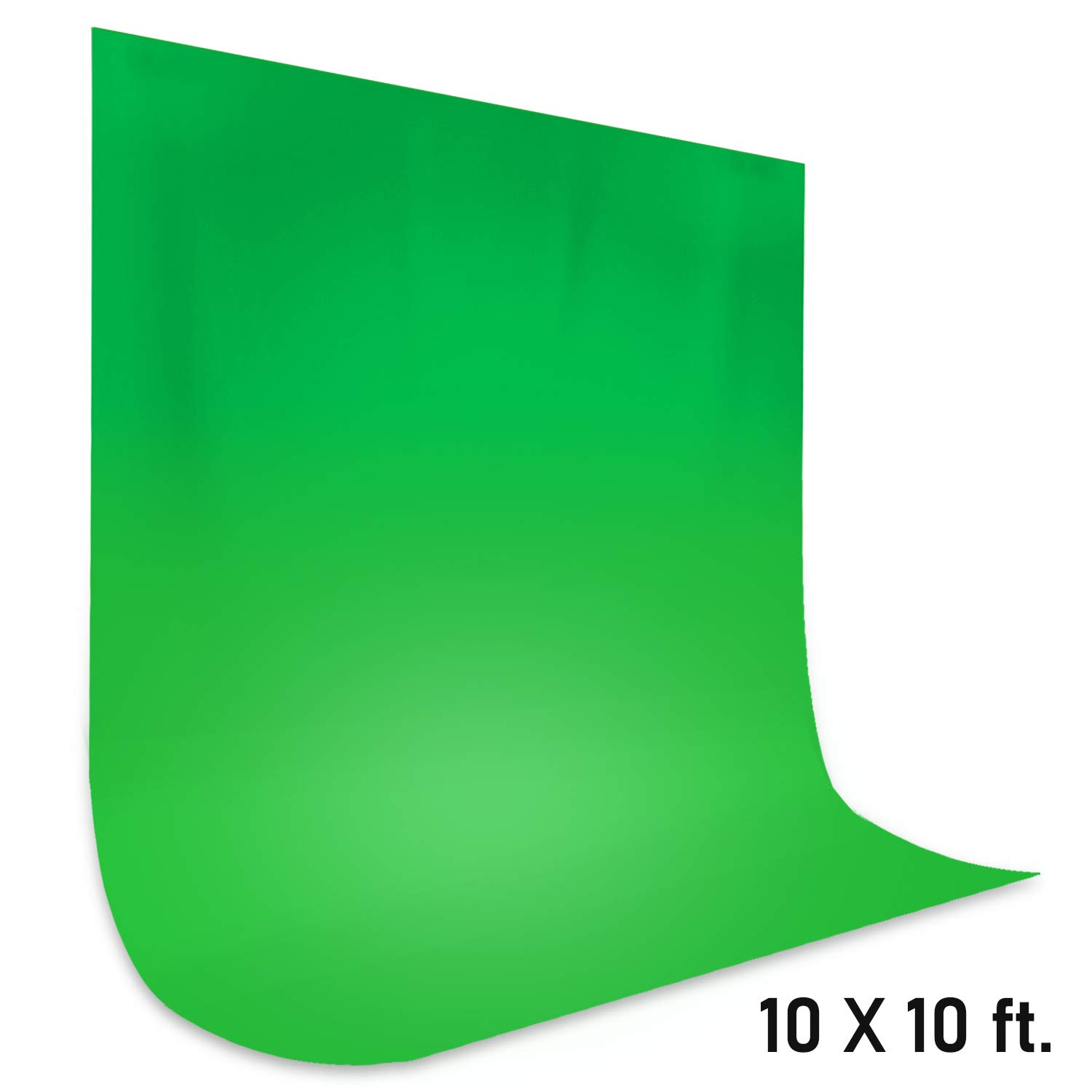 Julius Studio 10 ft. X 10 ft. Long Life Time Reusable Green Screen Chromakey Muslin Backdrop Photography Photo Shooting, Fabric Background, JSAG601