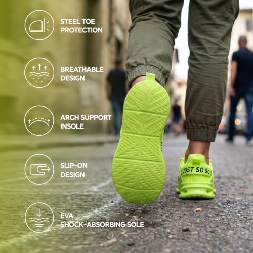 Image of Furuian Steel Toe Shoes for Men Women Slip On Comfortable Safety Shoes