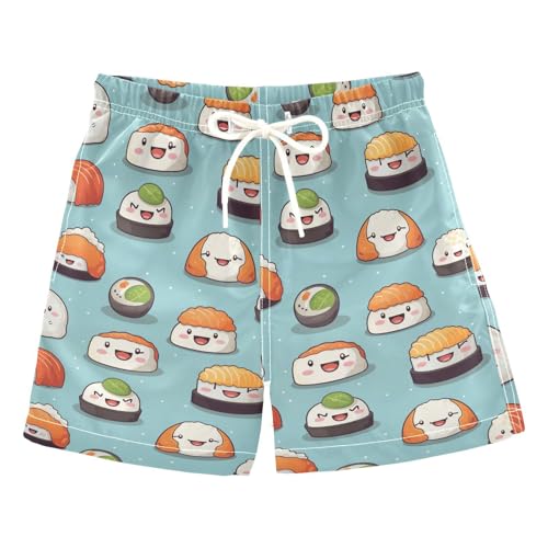 senya Cartoon Sushi Boys Swim Trunks Toddler Shorts Swimwear Boardshorts