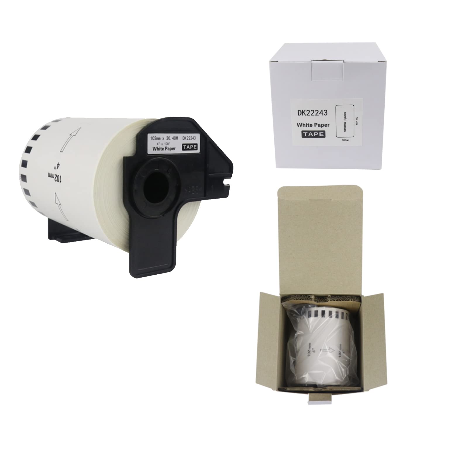 20x DK 22243 Etiketten auf Träger kein Original Brother P-Touch QL 1050 1100