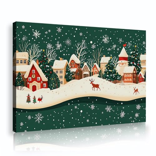 Impressions sur toile Noël SHENGPOSTER à cadre intérieur pour illuminer vos murs de fête