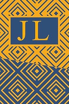 J L: Art Deco Initials J L Monogram Notebook, J L Monogrammed Journal Gift