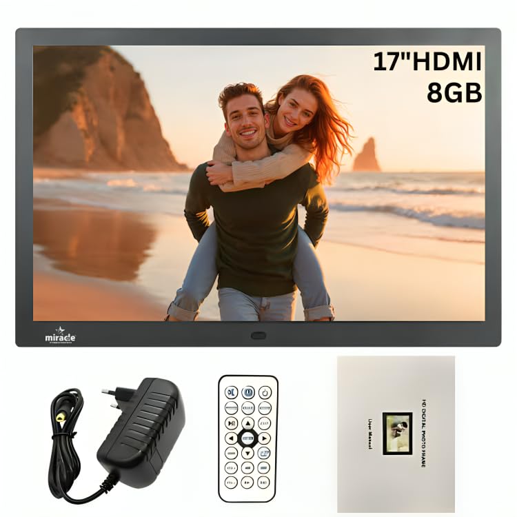 Buy Miracle Digital 17 Inch HDMI Hi-def Digital Photo Frame,Reso