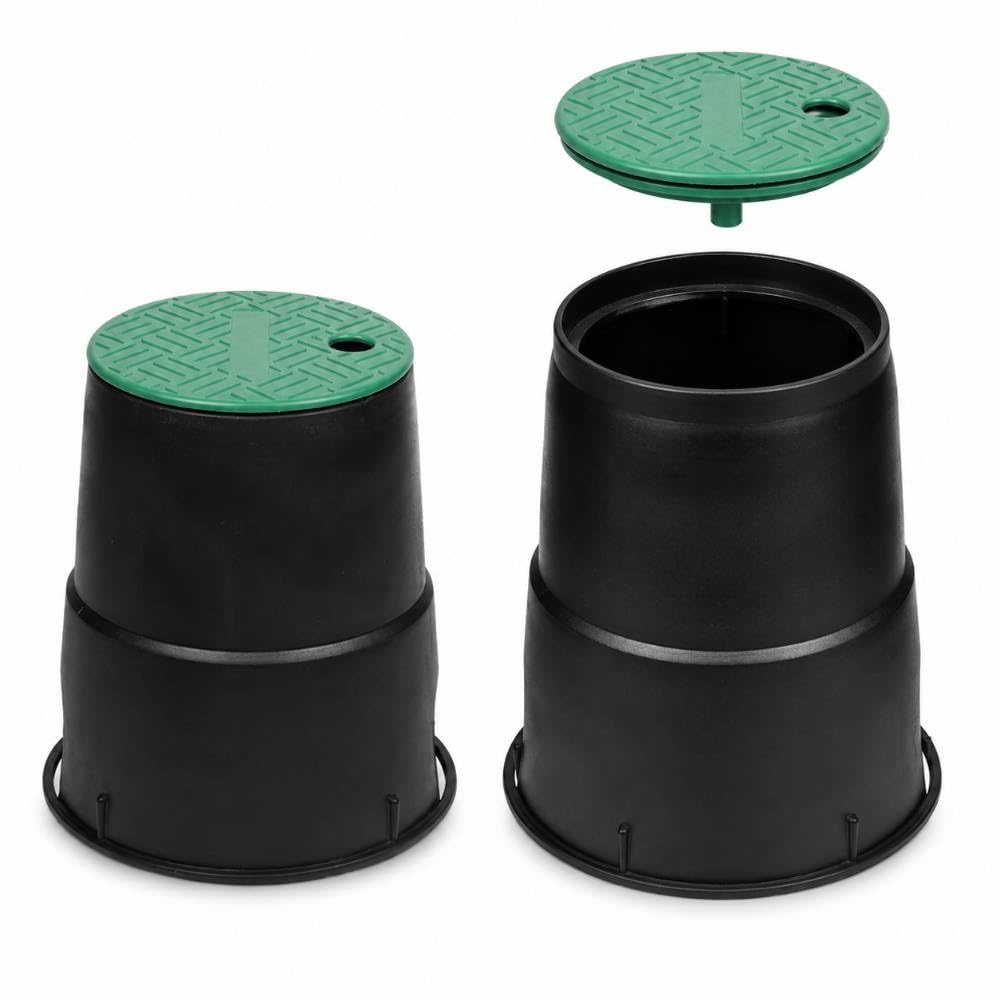 Pozzetto irrigazione rotondo 6 pezzi, protezione tecnica giardino 15cm