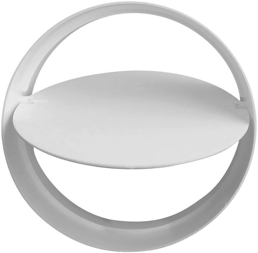 Kair Connector with Backdraught Shutter 100mm - 4 inch Non-Return Damper Flap to Connect Duct Pipe or Flexible Ducting Hose