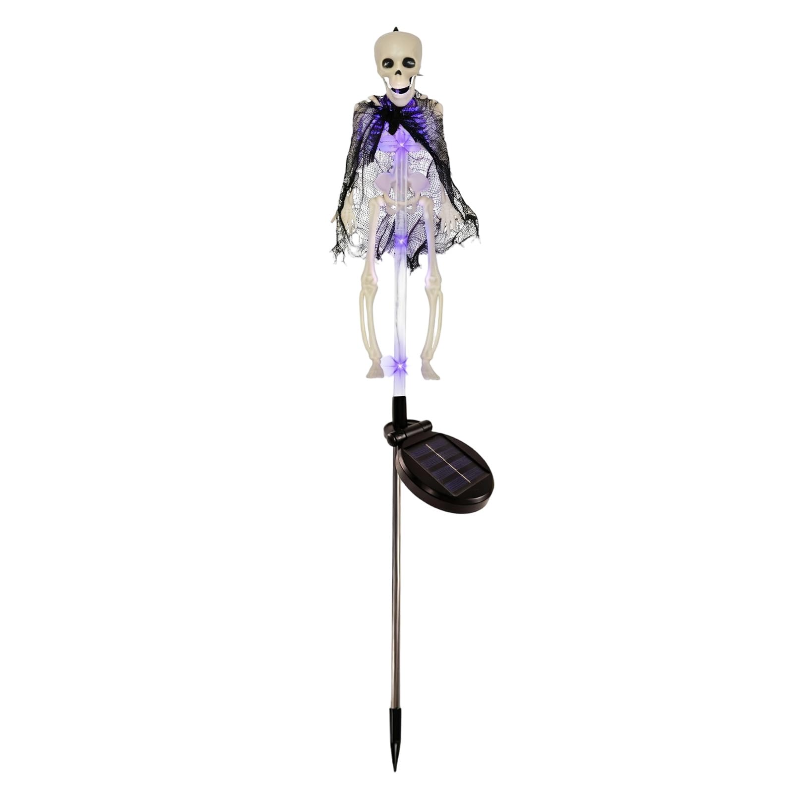 Tuxoiou Solar Skeleton Bat Lights, Realistic Halloween Pathway Stakes, Waterproof Glow Decor for Garden & Lawn [object Object]