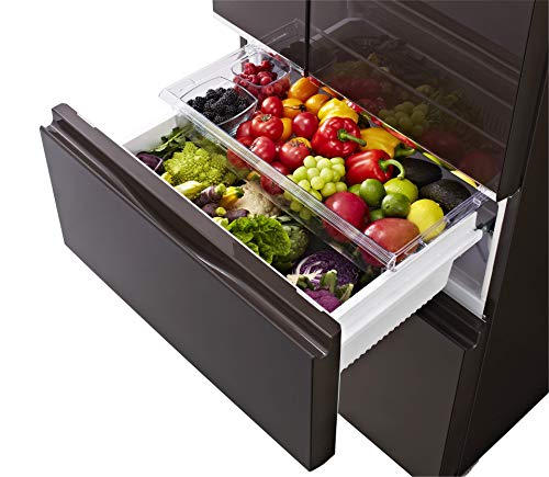 Image of Panasonic 533 L Inverter Frost-Free Multi-Door Refrigerator (NR-D535YG-TX, Glass Brown)