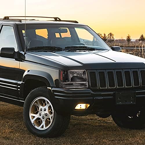 Miniatura 7 de Spec-D Tuning 2LBCLH-GKEE93JM-RS Negro Faro (Combo 93  98 Grand Cherokee con luces de esquina y luces de defensa)