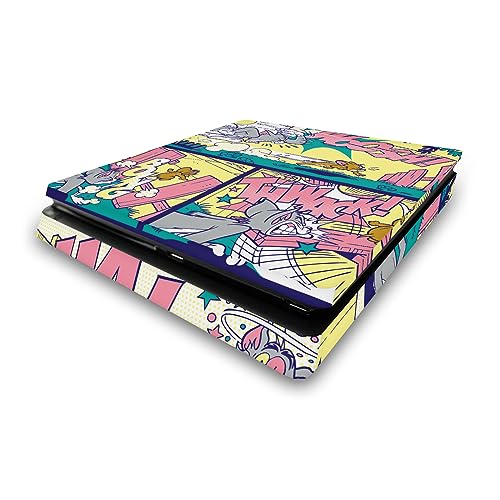 Autocollant de jeu Tom and Jerry PS4 Slim vinyle anti bulles console Sony
