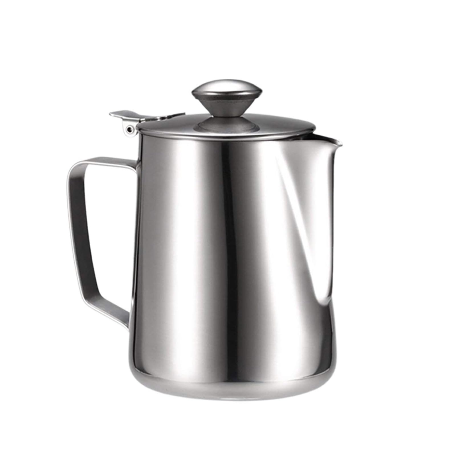 LINYpA66 Stainless Steel Milk Pitcher Stainless Steel Milk Frothing Pitcher with Lids Steam Coffee Barista Kettle Milk Cream Cup Jug(950ml)